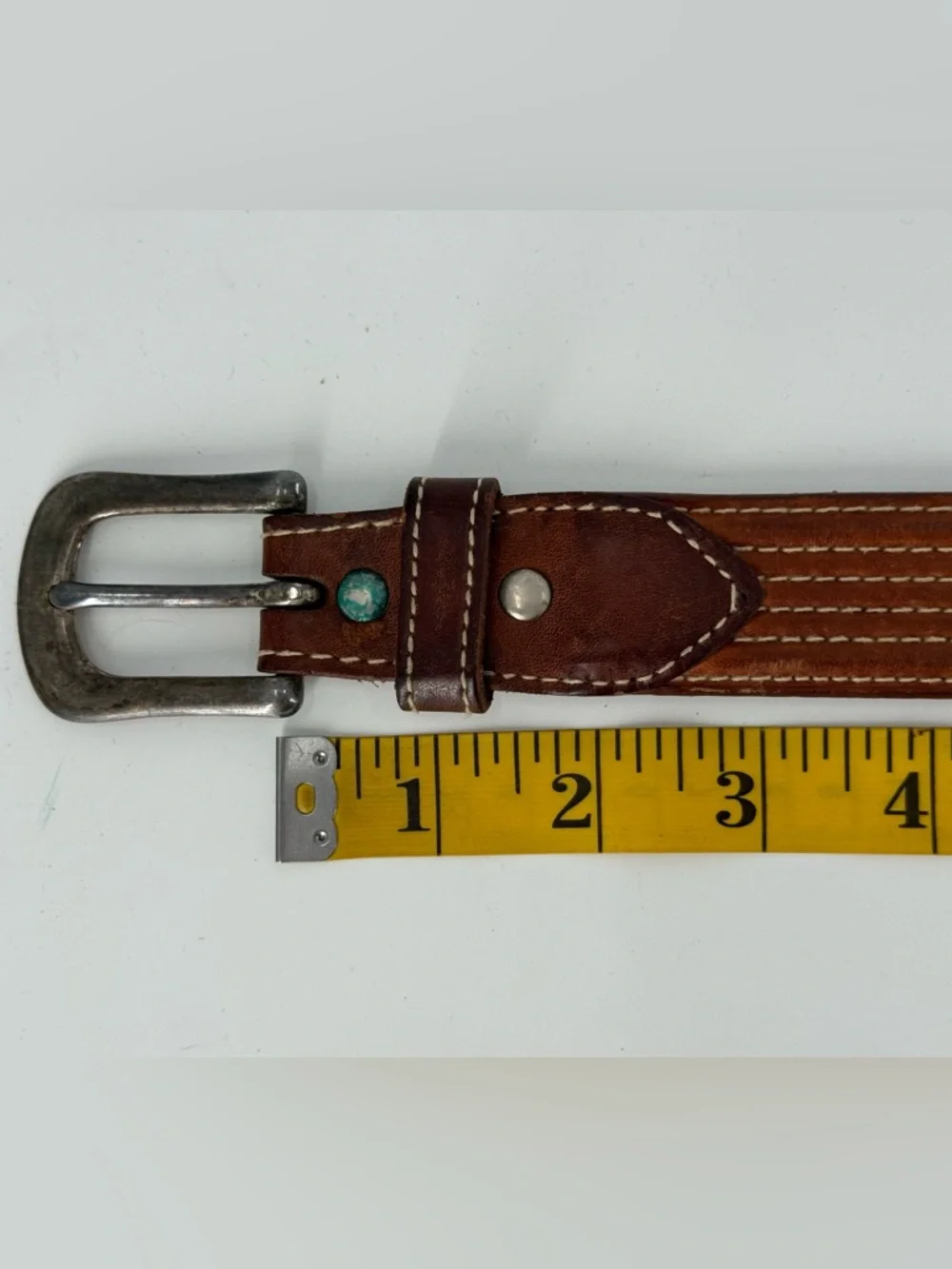 Vintage Casual‎ Tan Brown Leather Belt 32
